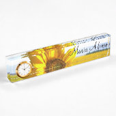 Zonnebloemplaat Naambordje