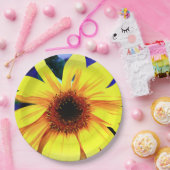 Zonnebloemplaat Papieren Bordje (Feest)