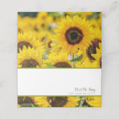 Zonnebloemplaatje Plaatskaartje (Buitenkant ongevouwen)