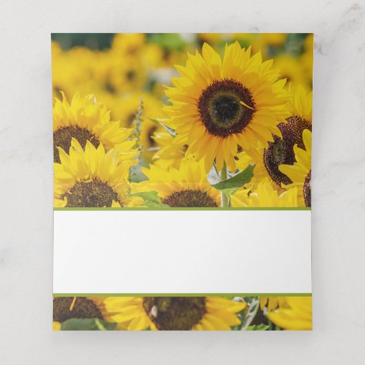 Zonnebloemplaatje Plaatskaartje (Binnenkant ongevouwen)