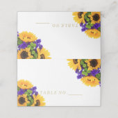 Zonnebloemplaatskaarten Plaatskaartje (Buitenkant ongevouwen)