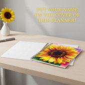 Zonnebloemplanner met aangepaste naam planner
