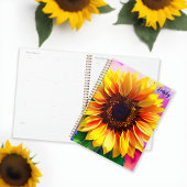 Zonnebloemplanner met aangepaste naam planner