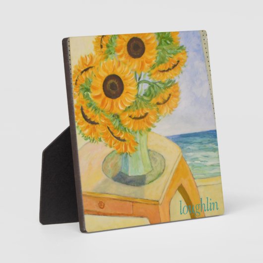 Zonnebloemplaque Fotoplaat (Voorkant)