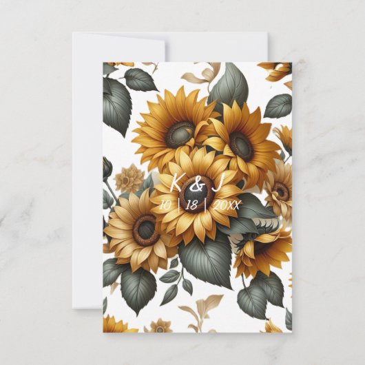 Zonnebloempleister Bedankkaart (Achterkant)