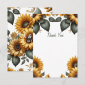 Zonnebloempleister Bedankkaart (Voorkant / Achterkant)
