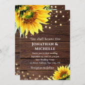 Zonnebloemplichten op Christelijk hout Kaart (Voorkant / Achterkant)