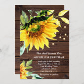 Zonnebloemplichten op Christelijk hout Kaart (Voorkant / Achterkant)