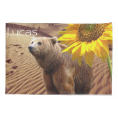 Zonnebloemploods Hoesje, Floral Beer Kussensloop (Achterkant)