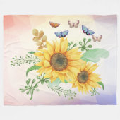 zonnebloempluwe deken (Voorkant (Horizontaal))