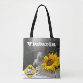 Zonnebloempolair Beer Floral Kitten Tas (Voorkant)