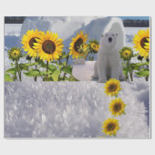 Zonnebloempolair Beer, matte, omlooppapier Cadeaupapier (Vlak)