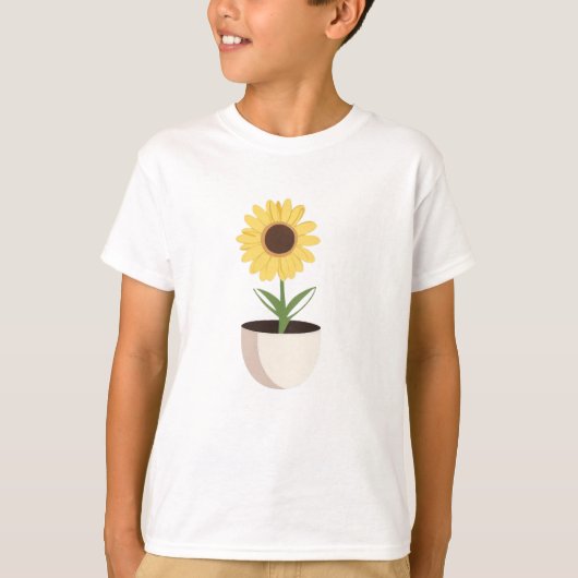 Zonnebloempot T-shirt (Voorkant)