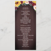 Zonnebloempotten Lights Wood Bourgondië Blush Brui Programmakaart (Achterkant)