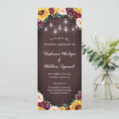 Zonnebloempotten Lights Wood Bourgondië Blush Brui Programmakaart (Staand voorkant)