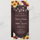 Zonnebloempotten Lights Wood Bourgondië Blush Brui Programmakaart (Voorkant / Achterkant)