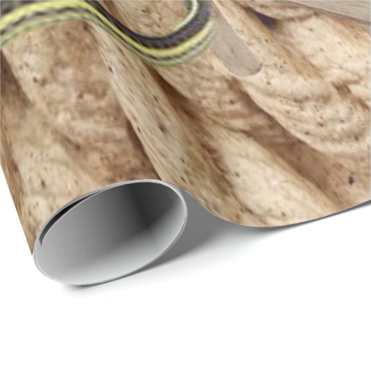 Zonnebloempouw Slangen Matte Wrapping Papier (Rol Hoek)