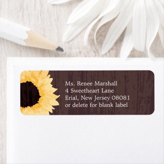 Zonnebloempracht | Retouradres Etiket (Insitu)