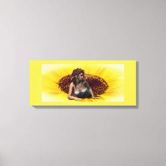 Zonnebloemprinses Canvas Afdruk (Voorkant)