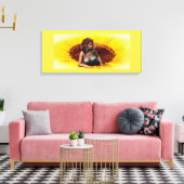 Zonnebloemprinses Canvas Afdruk (Insitu (Woonkamer))