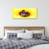 Zonnebloemprinses Canvas Afdruk (Insitu (Slaapkamer))