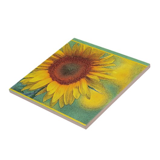 Zonnebloemproducten Tegeltje (Zijkant)