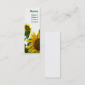 Zonnebloemprofielkaart Mini Visitekaartje (Voorkant / Achterkant)