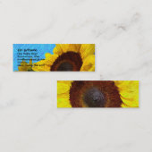 Zonnebloemprofielkaart Mini Visitekaartje (Voorkant / Achterkant)