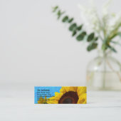Zonnebloemprofielkaart Mini Visitekaartje (Staand voorkant)