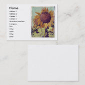 Zonnebloemprofielkaart Visitekaartje (Voorkant / Achterkant)