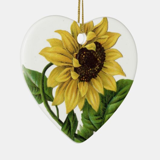  zonnebloemptekening keramisch ornament (Rechts)