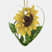  zonnebloemptekening keramisch ornament (Links)