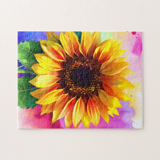 Zonnebloempuzzel - Levendige Blooms of Joy Legpuzzel (Horizontaal)