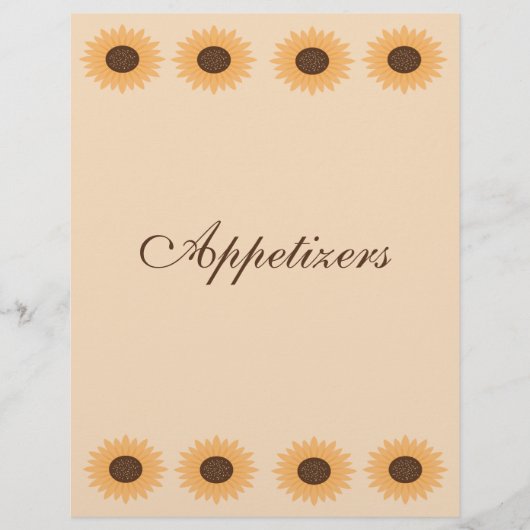 Zonnebloemrand Multomappen Pagina's invullen (Voorkant)