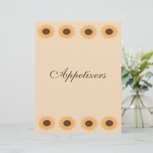 Zonnebloemrand Multomappen Pagina's invullen (Staand voorkant)