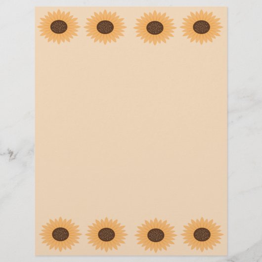 Zonnebloemrand Multomappen Pagina's invullen (Achterkant)