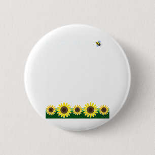 Zonnebloemrand Ronde Button 5,7 Cm
