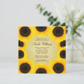 Zonnebloemrand Vrijgezellenfeest Kaart (Staand voorkant)