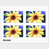 Zonnebloemrechthoekige Stickers (Vel)