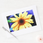 Zonnebloemrechthoekige Stickers (Envelop)