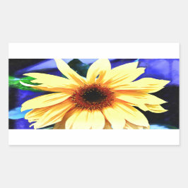 Zonnebloemrechthoekige Stickers