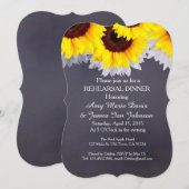 Zonnebloemrepetitie voor een diner: zonnescherm2 kaart (Voorkant / Achterkant)