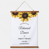 Zonnebloemrepetitie Welkomstwoord Hangend Wandkleed (Voorkant)