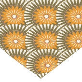 Zonnebloemretro - Oranje en bruin Lange Tafelloper (Hoek)