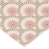 Zonnebloemretro - roze en bruin lange tafelloper (Hoek)