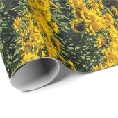 Zonnebloemrijen Cadeaupapier (Rol Hoek)