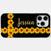 Zonnebloemrijen, gepersonaliseerd Case-Mate iPhone case (Achterkant (horizontaal))