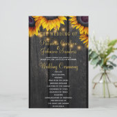 Zonnebloemrijke goudlampen bruiloft ceremonie (Staand voorkant)