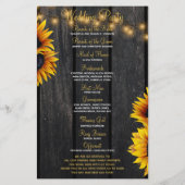 Zonnebloemrijke goudlampen bruiloft ceremonie (Achterkant)