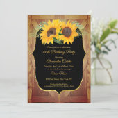 Zonnebloemroestvrijdeur Zwarte goudpartij Kaart (Staand voorkant)